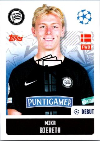 2024-25 Topps Champions League 341 Mika Biereth (SK Sturm Graz)
