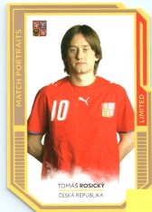 fotbalová kartička 2022 Pro Arena Repre v srdcích Match Portraits Gold MP15 Tomáš Rosický /5
