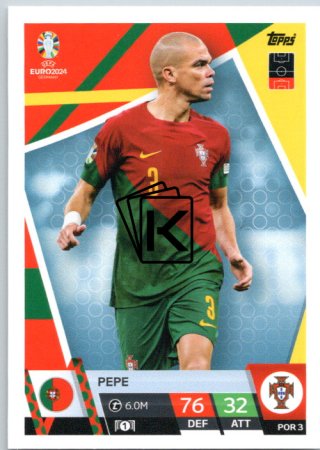 fotbalová karta Topps Match Attax EURO 2024 POR3 Pepe (Portugal)