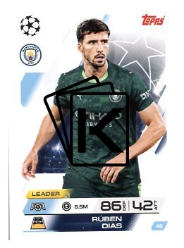 fotbalová kartička 2025-26 Topps Match Attax UCC 48 Rúben Dias (Manchester City)