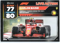 2022 Topps Formule 1Turbo Attax F1 Live Action 2021 233 Carlos Sainz (Ferrari)