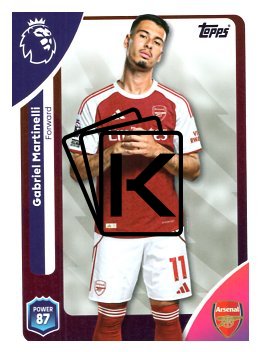 fotbalová kartička 2025-26 Topps  Premier League 13 Gabriel Martinelli (Arsenal)