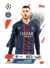 fotbalová kartička 2025-26 Topps Match Attax UCC 233 Lucas Hernández (Paris Saint-Germain)