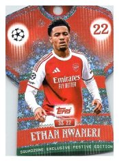 fotbalová kartička 2025-26 Topps UCC Winter SquadZone 22 Ethan Nwaneri Arsenal FC