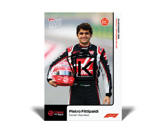 kartička Formule 1 Topps Now 21 Pietro Fittipaldi RC Haas