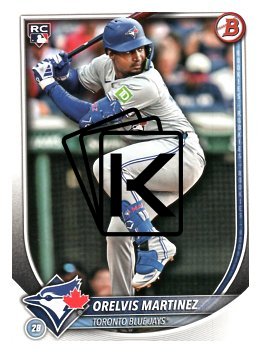 Baseballová karta 2025 Bowman 75 Orelvis Martinez, Toronto Blue Jays RC