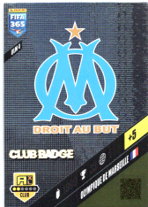 fotbalová karta Panini FIFA 365 2024 Adrenalyn XL OLM4  Klubové Logo Olympique de Marseille