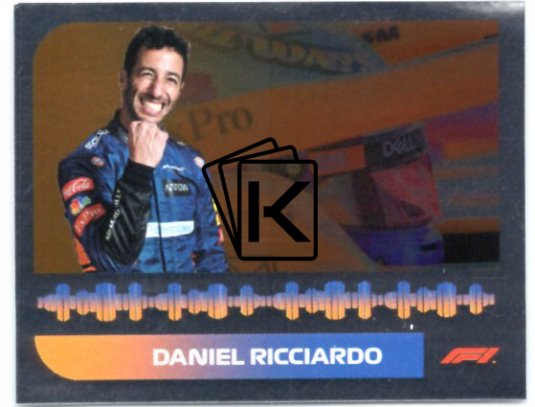 samolepka 2021 Topps Formule 1 Foil 66 Daniel Ricciardo McLaren