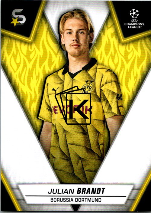 Julian Brandt 2023-24 Topps Finest UEFA Refractor Auto 直筆サイン