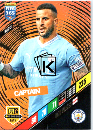 fotbalová karta Panini FIFA 365 2024 Adrenalyn XL MAC13 Kyle Walker	Manchester City Captain
