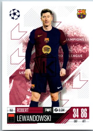 fotbalová kartička 2024-25 Topps Match Attax UEFA Club Competitions  153 Robert Lewandowski (FC Barcelona)