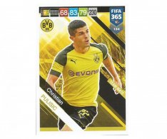 Fotbalová kartička Panini FIFA 365 – 2019 Team Mate 134 Christian Pulisic Borussia Dortmund