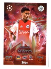 fotbalová kartička 2025-26 Topps Match Attax UCC Starboy Limited Edition LE 17 Jorrel Hato (AFC Ajax)