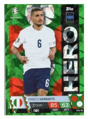 fotbalová karta Topps Match Attax EURO 2024 Green parallel Hero ITA10 Marco Verratti  (Italy)