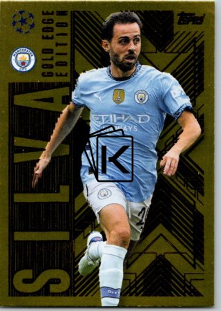Fotbalová kartička 2024-25 Topps Match Attax EXTRA UEFA Club Competitions Gold Edge Edition GOL 1.  Bernardo Silva (Manchester City)
