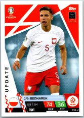 fotbalová karta Topps Match Attax EURO 2024 Update POL2 Jan Bednarek (Poland)