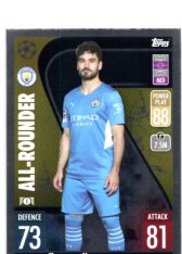 fotbalová kartička 2021-22 Topps Match Attax UEFA Champions All-Rounder 20 Ilkay Gundogan Manchester City