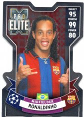 2023-24 Topps Match Attax EXTRA UEFA Club Competition Chrome X Pro Elite 265 Ronaldinho (FC Barcelona)