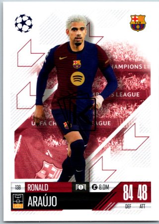 fotbalová kartička 2024-25 Topps Match Attax UEFA Club Competitions  138 Ronald Araujo (FC Barcelona)