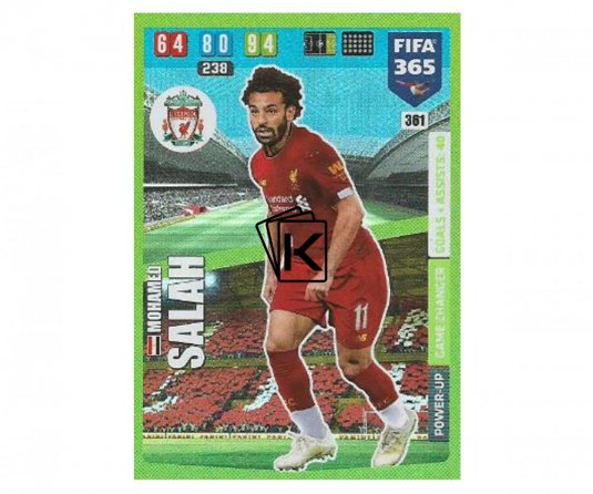 Fotbalová kartička Panini FIFA 365 – 2020 Game Changer 361 Mohamed Salah FC Liverpool