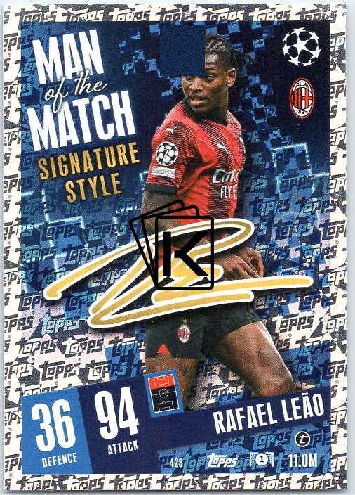 Fotbalová kartička 202324 Topps Match Attax UEFA Club Competitions Man of the Match Signature