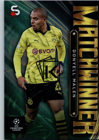 Fotbalová kartička 2023-24 Topps Superstars UEFA Club Competitions Matchwinner MW-12 Donyell Malen (Borussia Dortmund)