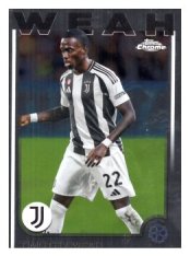 fotbalová kartička 2024-25 Topps Chrome UCC 88 Timothy Weah, Juventus