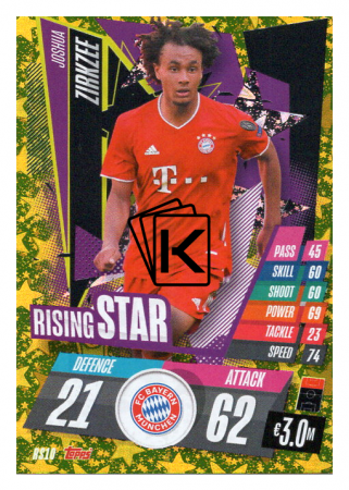 fotbalová kartička Topps Match Attax Champions League 2020-21 Rising Star RS10 Joshua Zirkzee - FC Bayern München