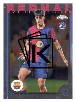 fotbalová kartička 2024-25 Topps Chrome UCC 39 Marc Bernal, FC Barcelona RC