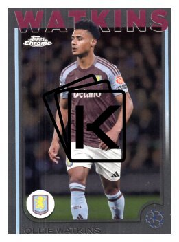fotbalová kartička 2024-25 Topps Chrome UCC 33 Ollie Watkins, Aston Villa