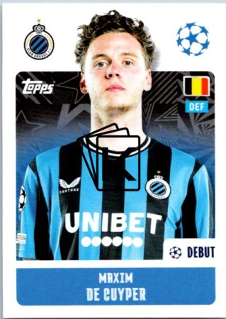 2024-25 Topps Champions League 153 Maxim De Cuyper (Club Brugge KV)