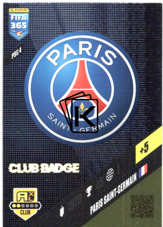 fotbalová karta Panini FIFA 365 2024 Adrenalyn XL PSG4  Klubové Logo  Paris Saint-Germain