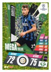 fotbalová kartička 2020-21 Topps Match Attax Champions League Extra Mega Value MV16 Nicolo Barella FC Internazionale Milano