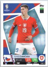 fotbalová karta Topps Match Attax EURO 2024 CZE17 Tomáš Čvančara (Czech Republic)
