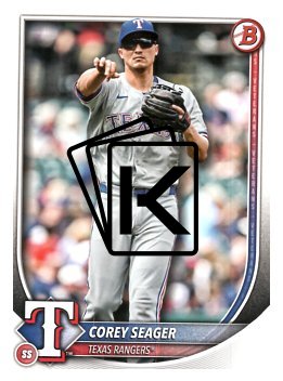 Baseballová karta 2025 Bowman 38 Corey Seager, Texas Rangers