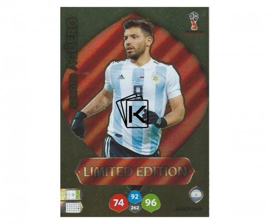 Fotbalová kartička Panini Adrenalynl XL World Cup Russia 2018 Limited Edition Sergio Aguero