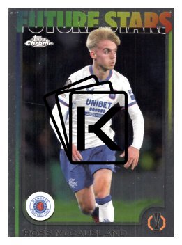 fotbalová kartička 2024-25 Topps Chrome UCC 49 Ross McCausland, Rangers F.C. – Future Stars