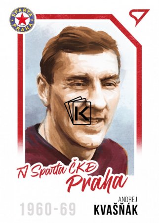 fotbalová kartička 2023 Sportzoo Dekády Portrét P-006 ANDREJ KVAŠŇÁK AC Sparta Praha