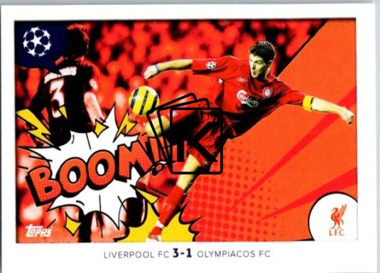 2024-25 Topps Champions League Memories That Stick 398 Steven Gerrard (Liverpool) 2004