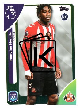 fotbalová kartička 2025-26 Topps  Premier League 354 Romaine Mundle (Sunderland)  -  Rookie