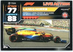 2022 Topps Formule 1Turbo Attax F1 Live Action 2021 243 Lando Norris (McLaren)