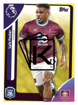 fotbalová kartička 2025-26 Topps  Premier League 318 Lyle Foster (Burnley)-PARALLEL Yellow