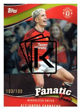 fotbalová kartička 2024-25 Topps Manchester United Fan Set Fanatics fans FF-1 Alejandro Garnacho Yellow /199