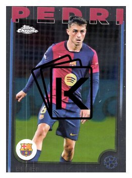 fotbalová kartička 2024-25 Topps Chrome 174 Pedri, FC Barcelona