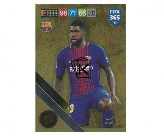 Fotbalová kartička Panini FIFA 365 – 2019 Limited Edition Samuel Umtiti FC Barcelona