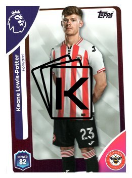 fotbalová kartička 2025-26 Topps  Premier League 66 Keane Lewis-Potter (Brentford)