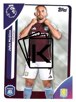 fotbalová kartička 2025-26 Topps  Premier League 27 John McGinn (Aston Villa)