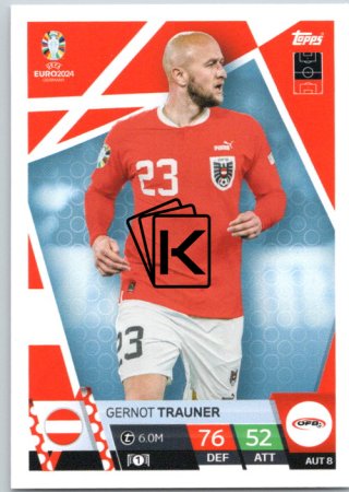 fotbalová karta Topps Match Attax EURO 2024 AUS8 Gernot Trauner (Austria)