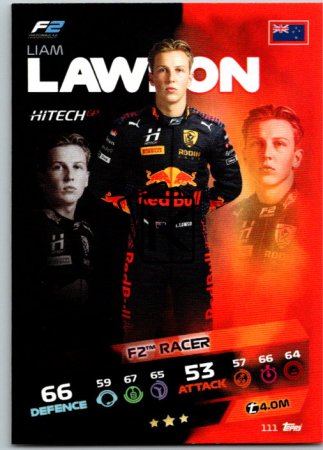 2021 Topps Formule 1 Turbo Attax 111 Liam Lawson Hitech Grand Prix