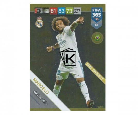 Fotbalová kartička Panini FIFA 365 – 2019 Fans 65 Marcelo Real Madrid CF